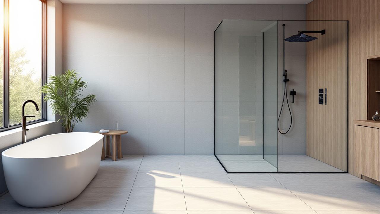 Modern és világos fürdőszoba felújítás Magyarországon, a DecoDroit által kivitelezve